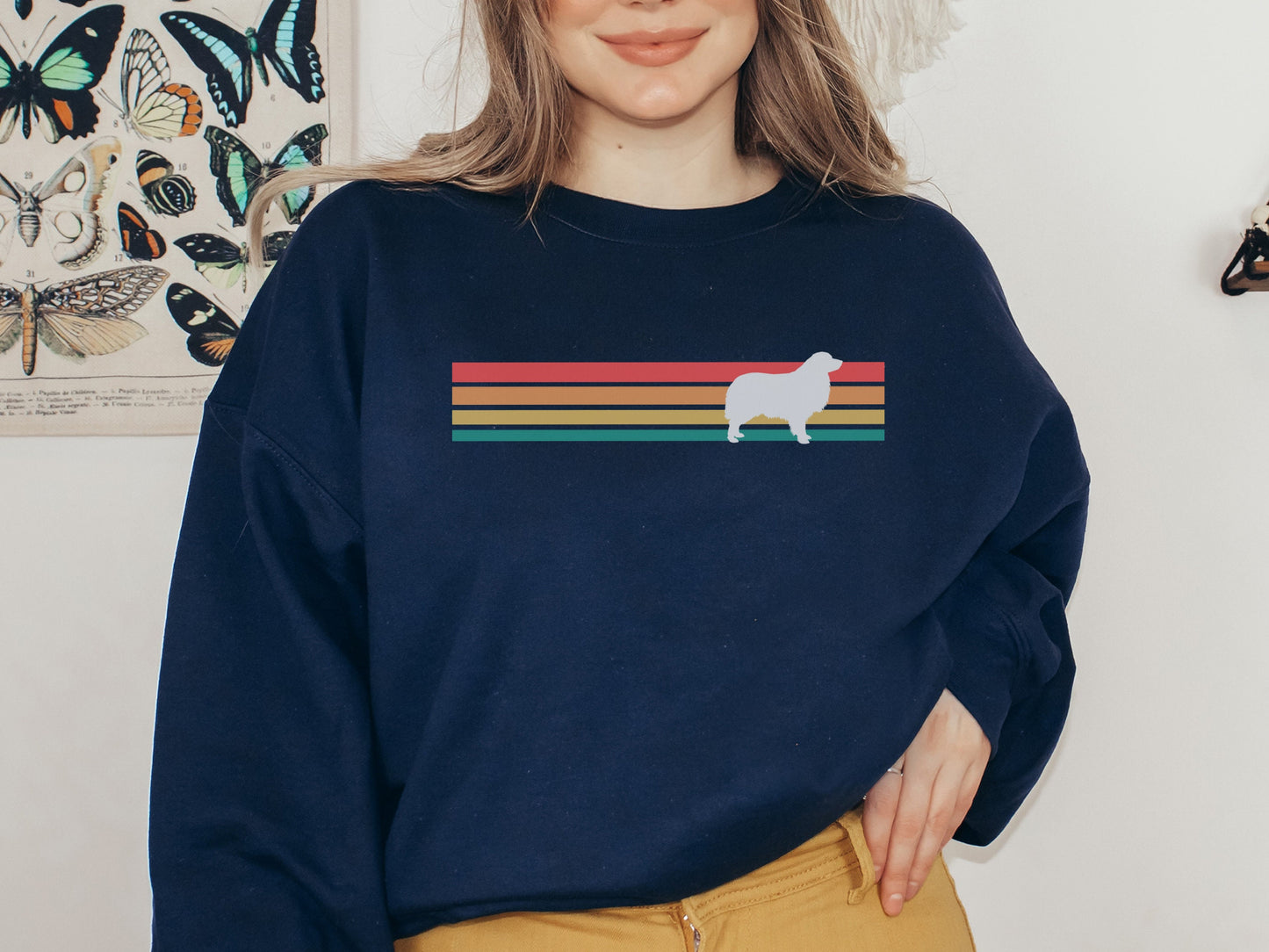 Retro Australian Shepherd Mom Sweatshirt
