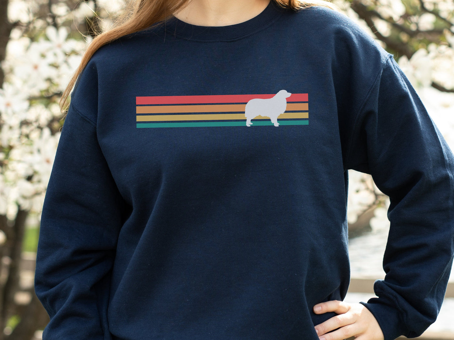 Retro Australian Shepherd Mom Sweatshirt