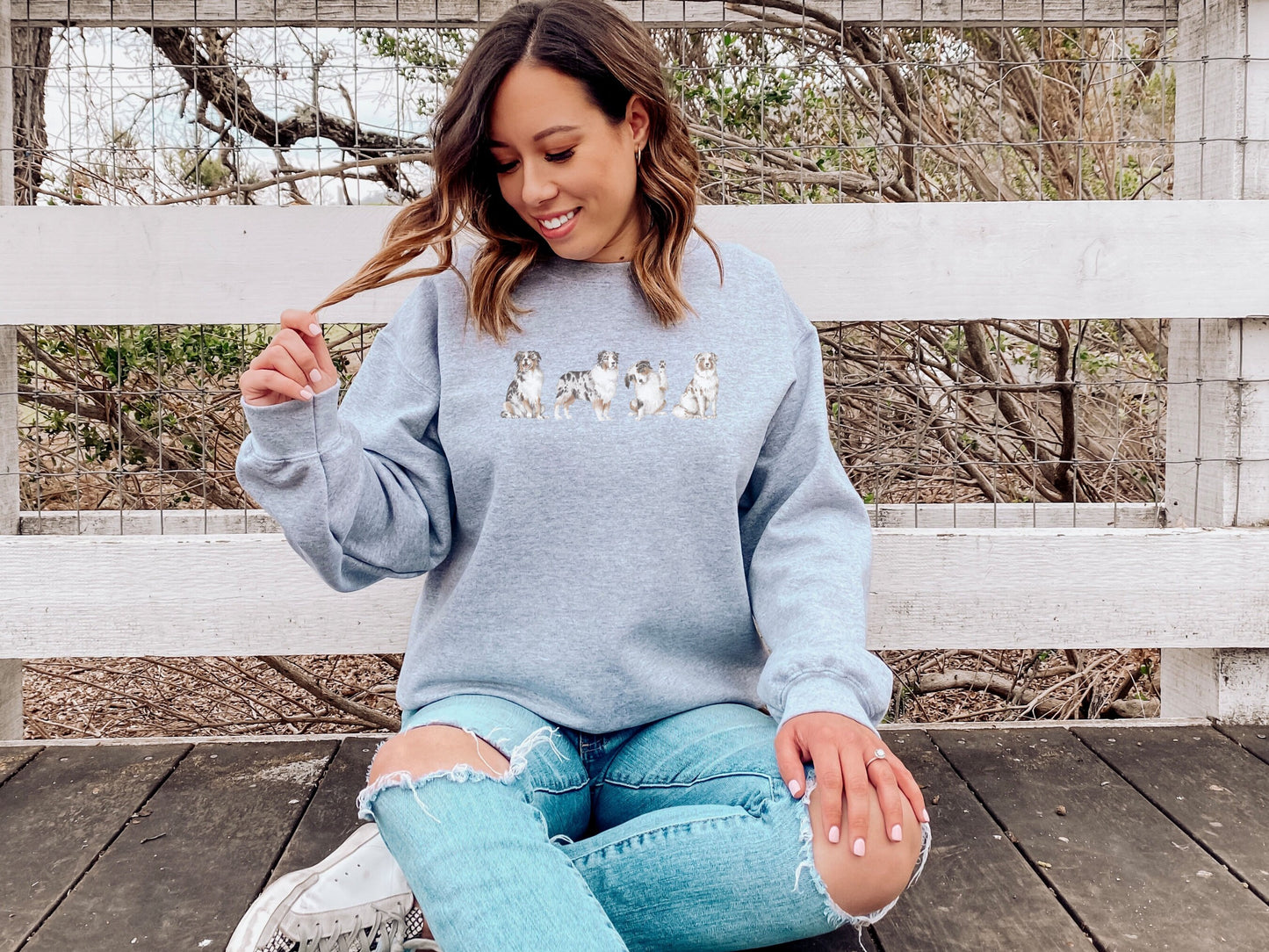 Retro Australian Shepherd Mom Sweatshirt