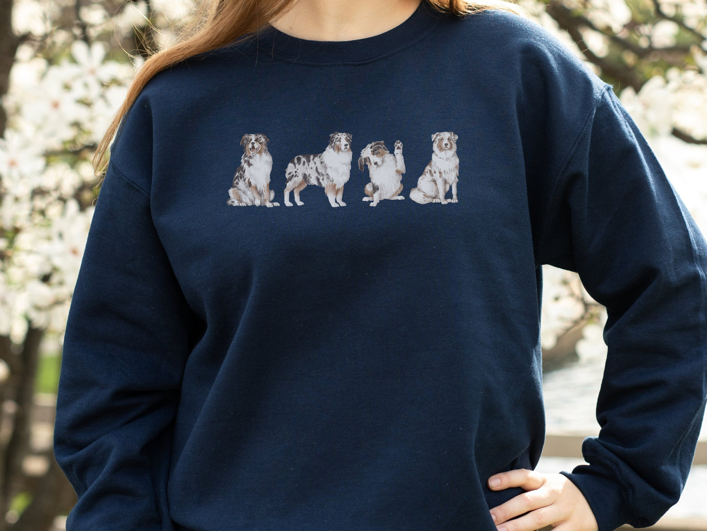 Retro Australian Shepherd Mom Sweatshirt