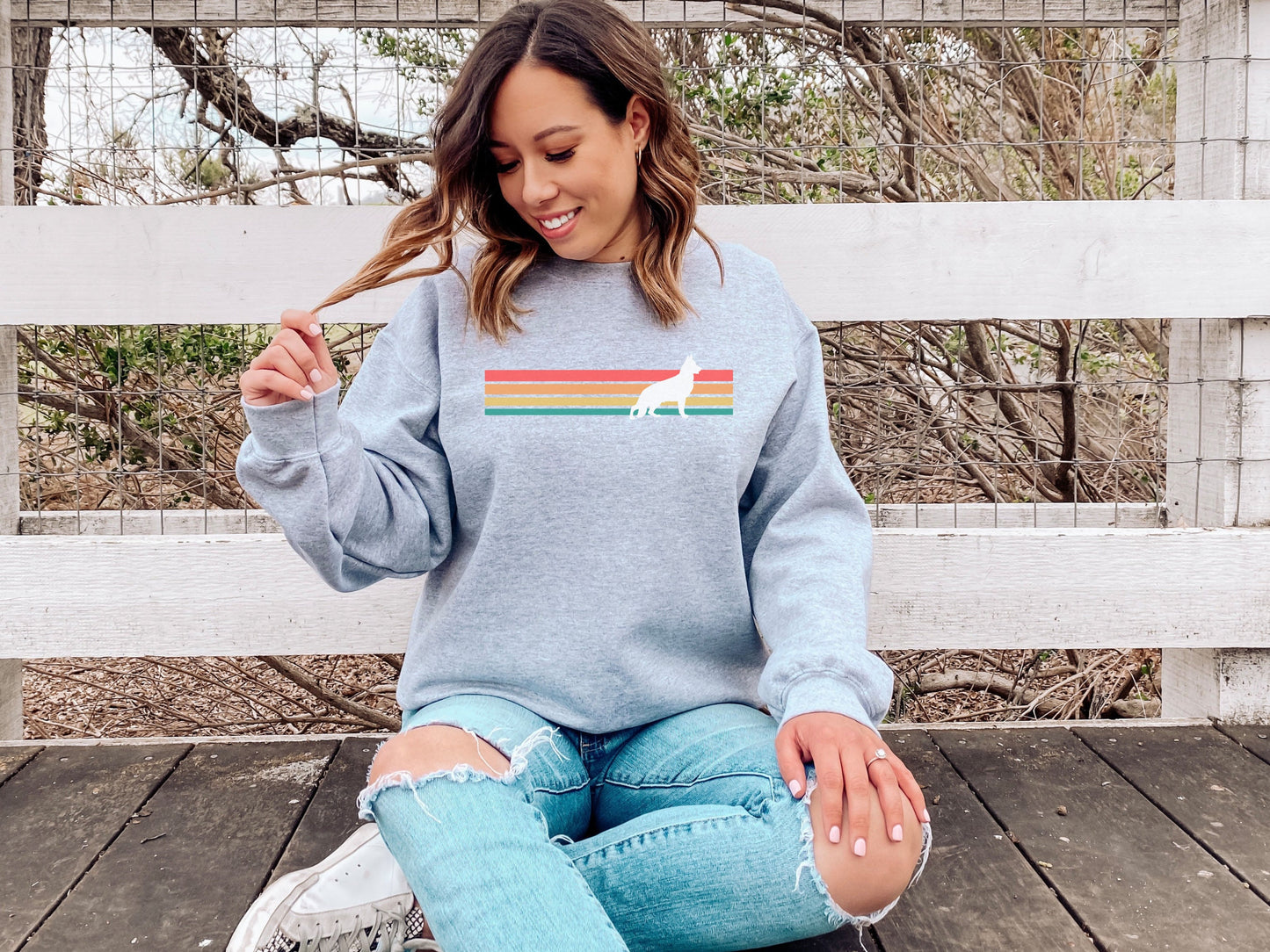 Vintage style German Shepherd Dog Mom Sweatshirt