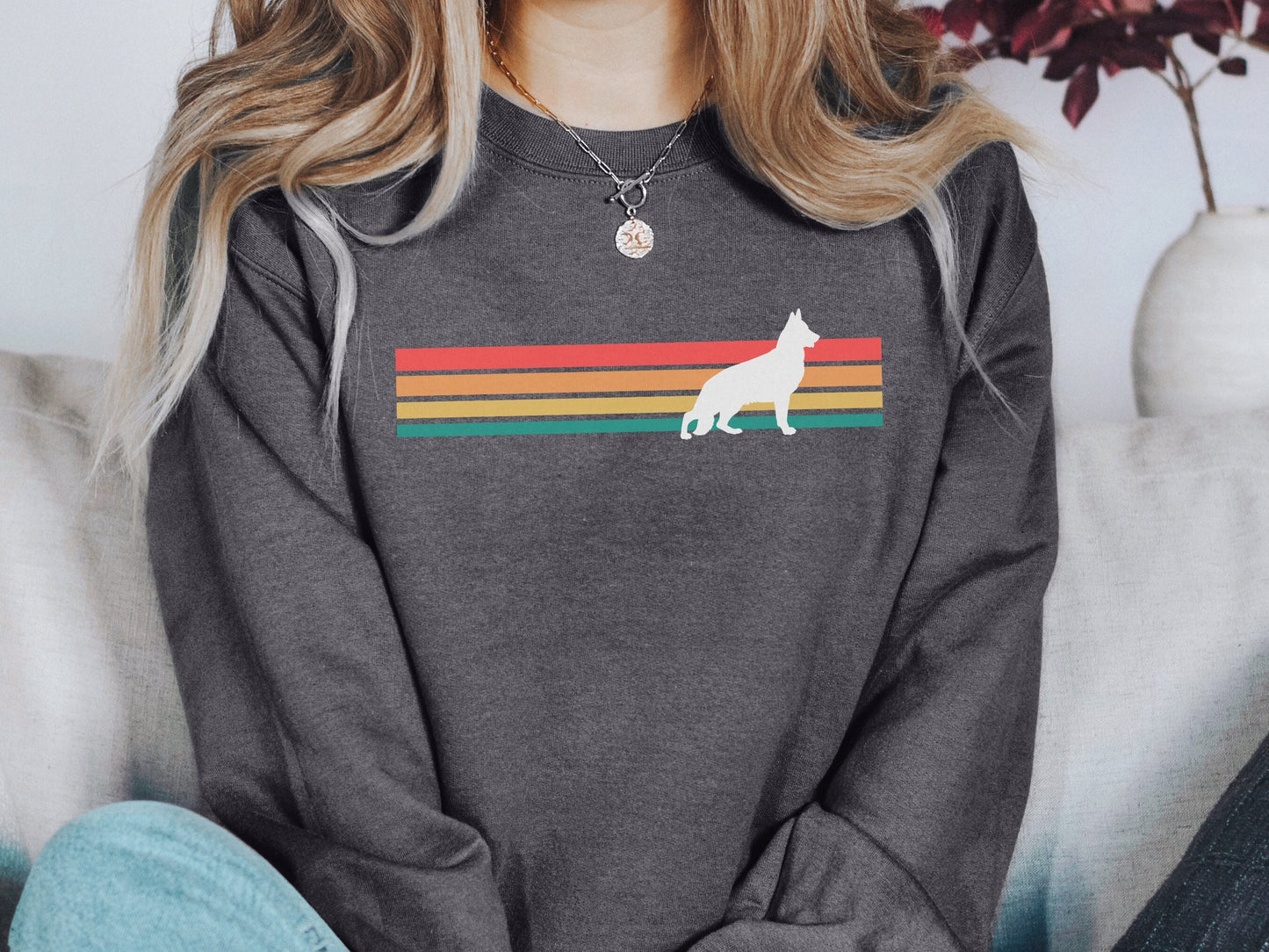 Vintage style German Shepherd Dog Mom Sweatshirt