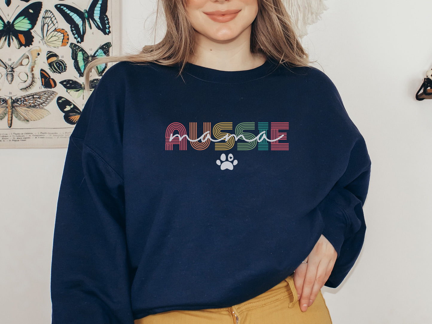 Retro Australian Shepherd Mom Sweatshirt