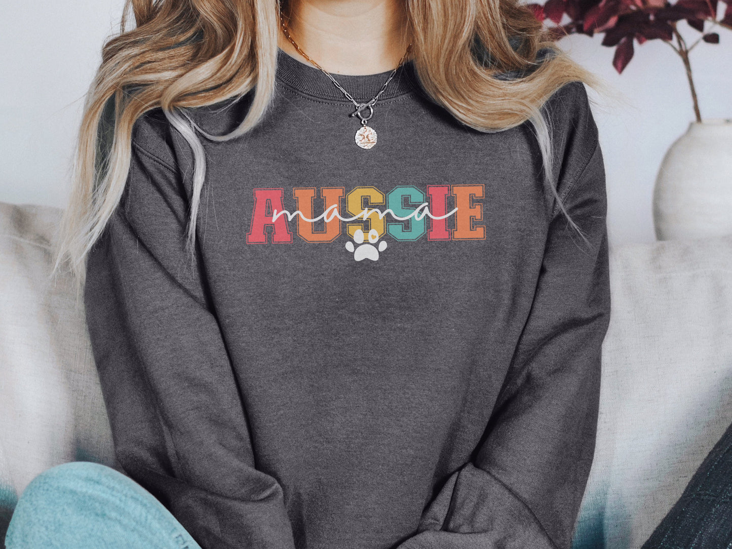 Cute Australian Shepherd Mom Sweatshirt