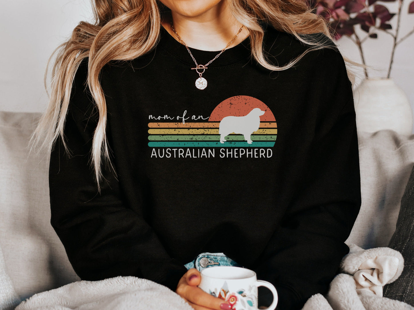 Retro Australian Shepherd Mom Sweatshirt