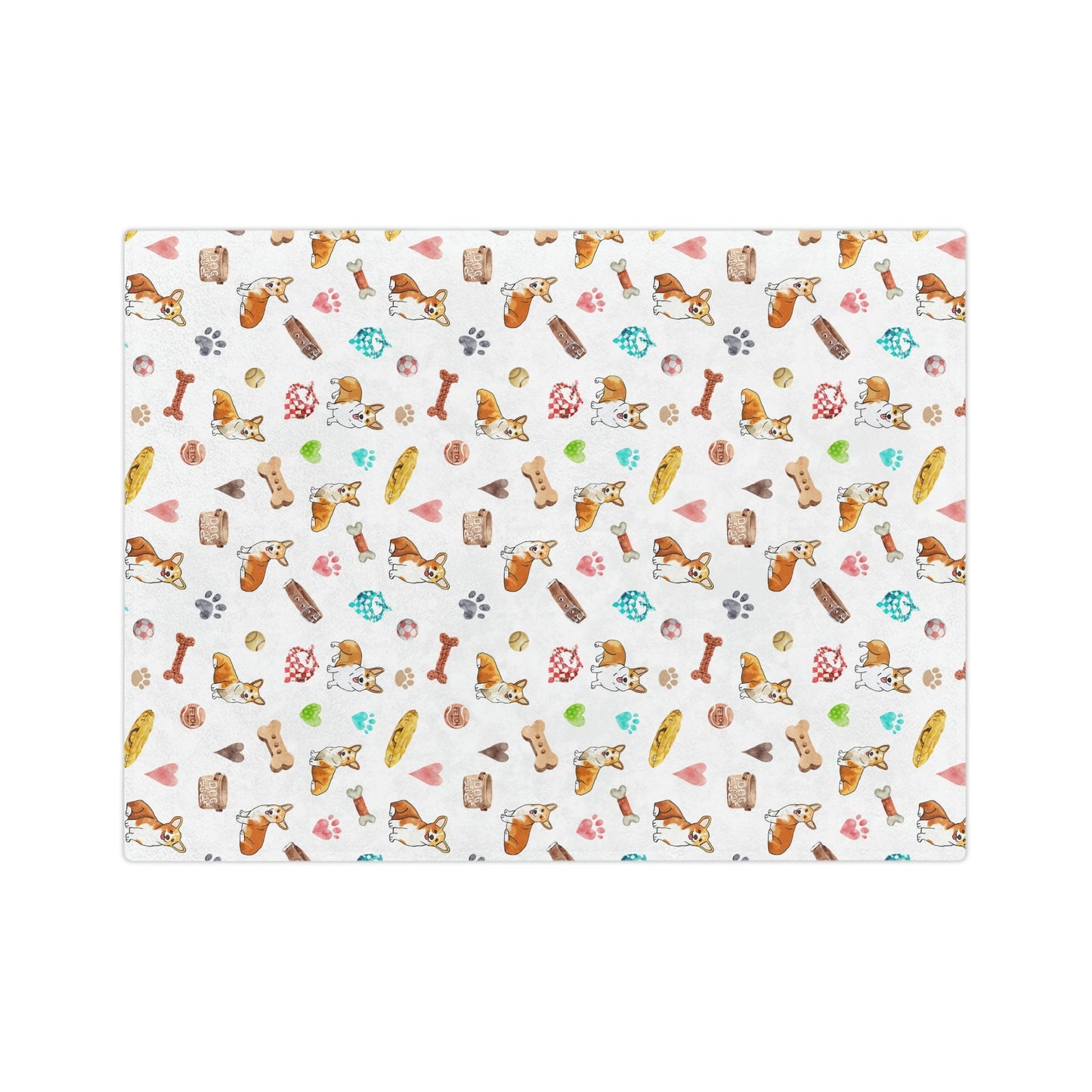 Plush corgi dog mom minky blanket