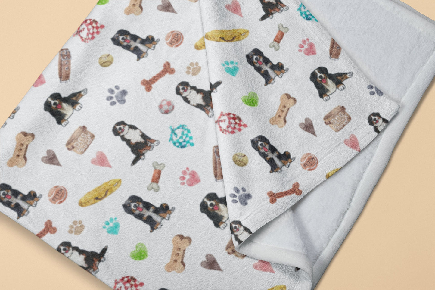 Bernese Mountain Dog Minky Blanket