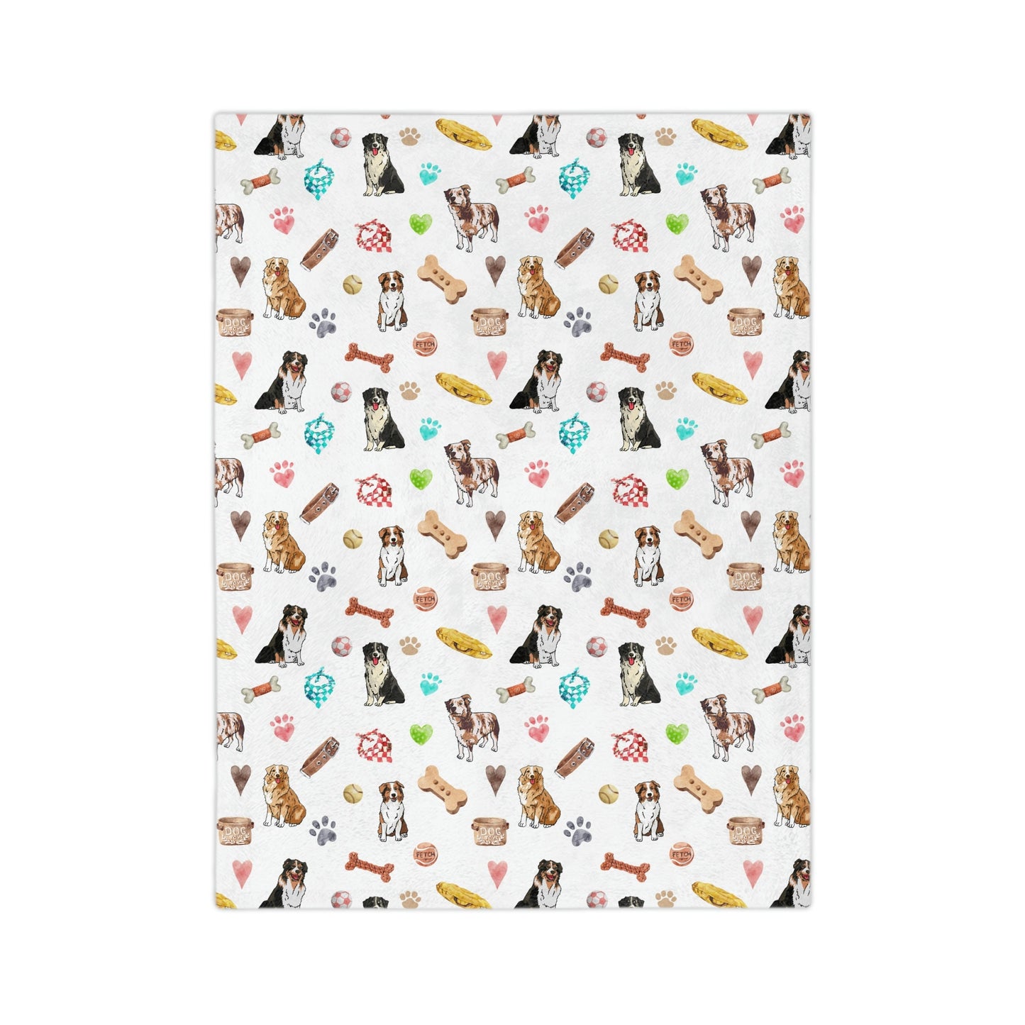 Australian Shepherd Dog Minky Blanket