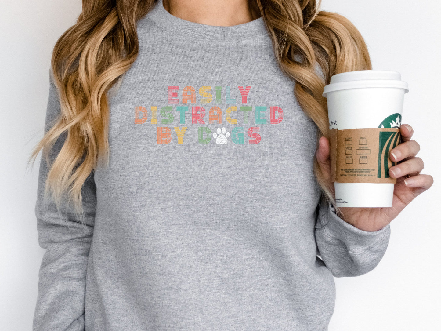 Retro Easily Distracted by Dogs Sweatshirt