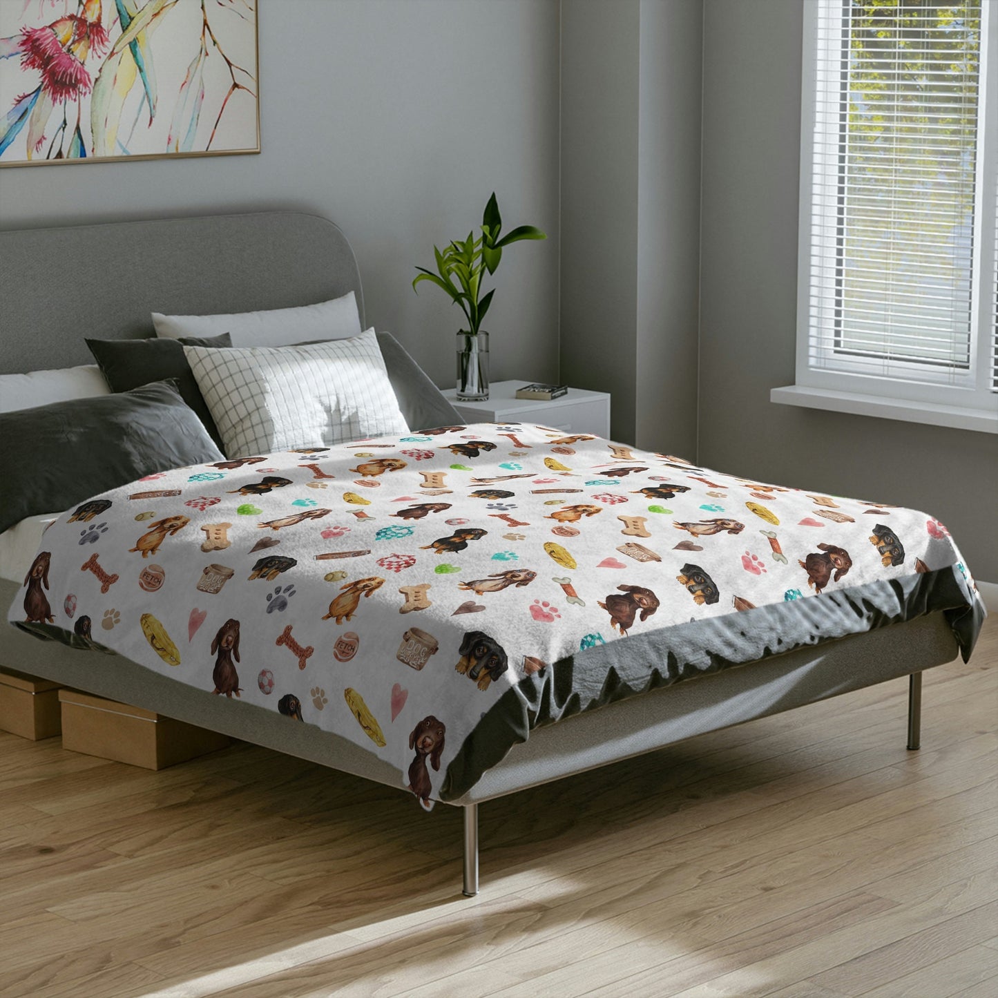 Dachshund Dog Minky Blanket