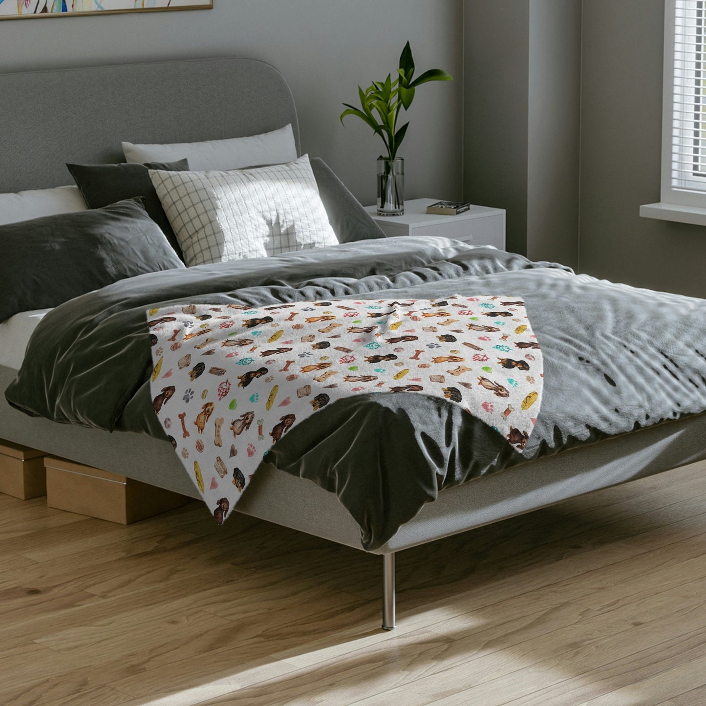 Dachshund Dog Minky Blanket