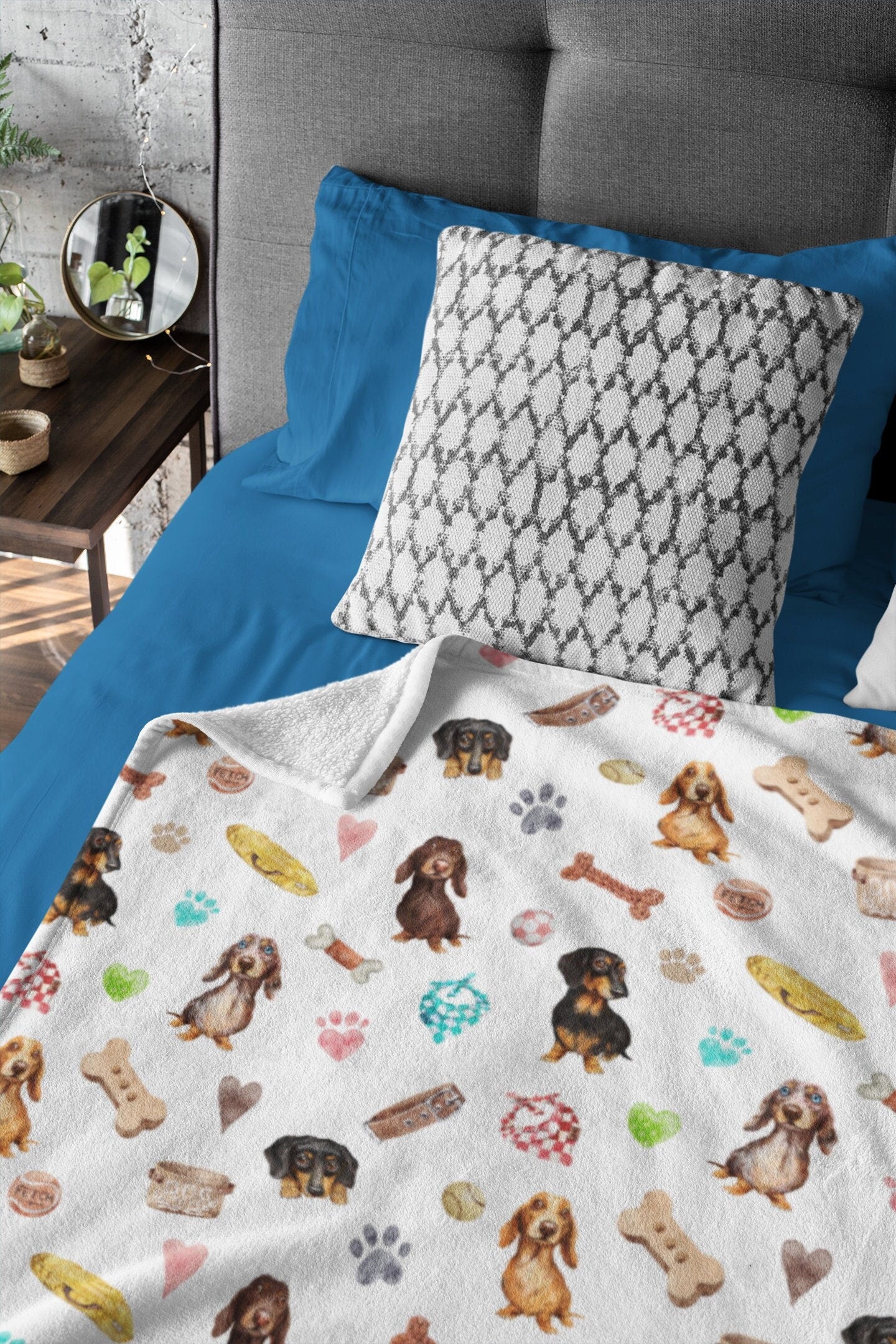 Dachshund Dog Minky Blanket