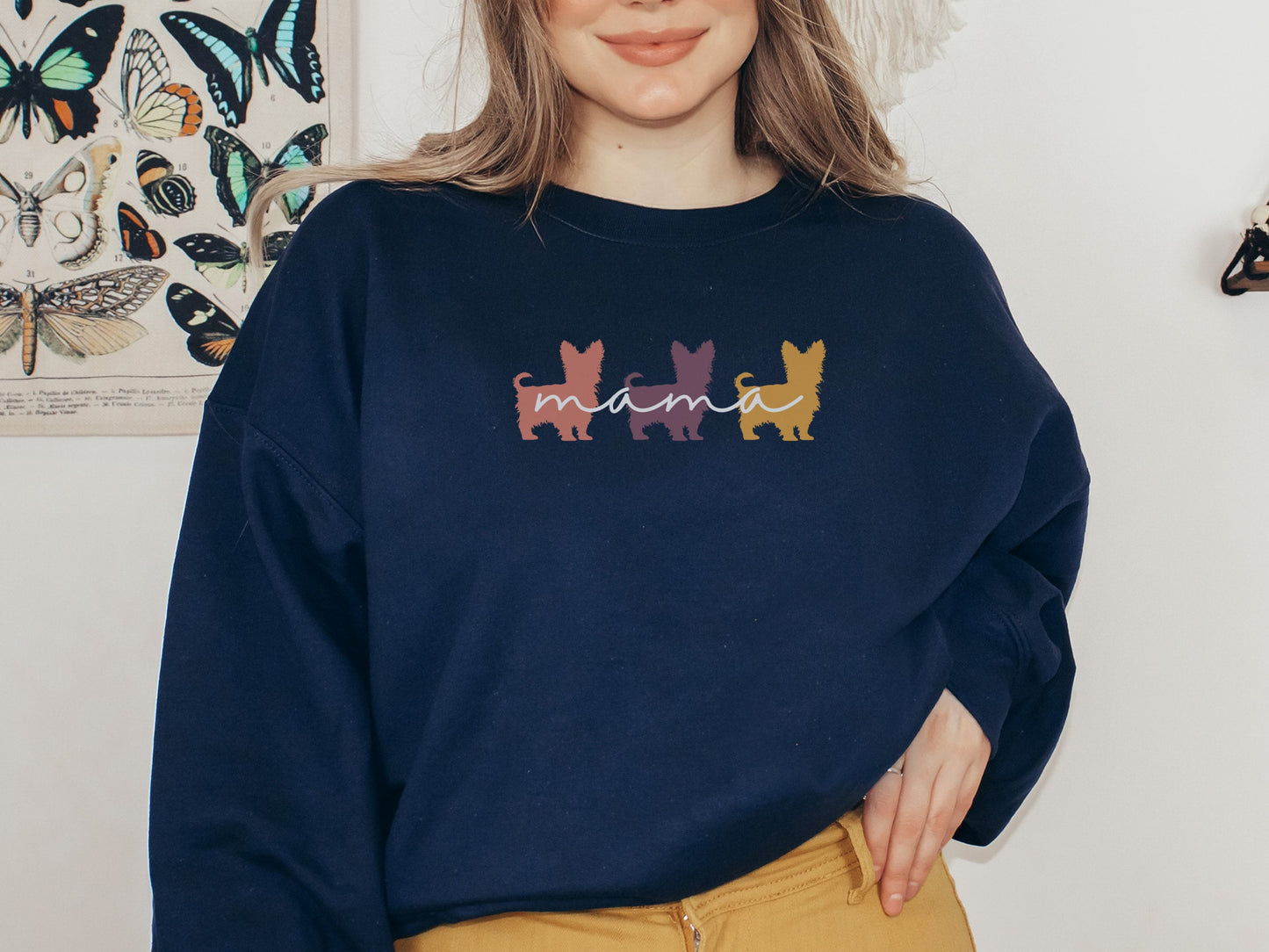 Cute Yorkie Dog Mom Sweatshirt