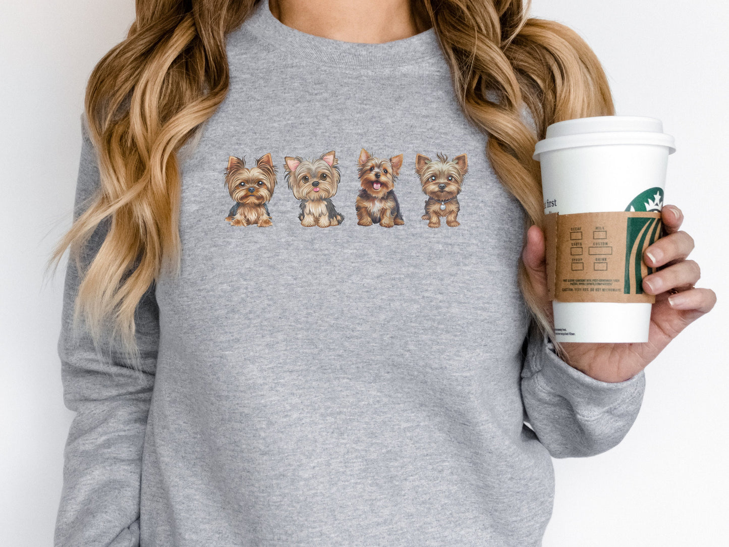 Cute Yorkie Dog Mom Sweatshirt