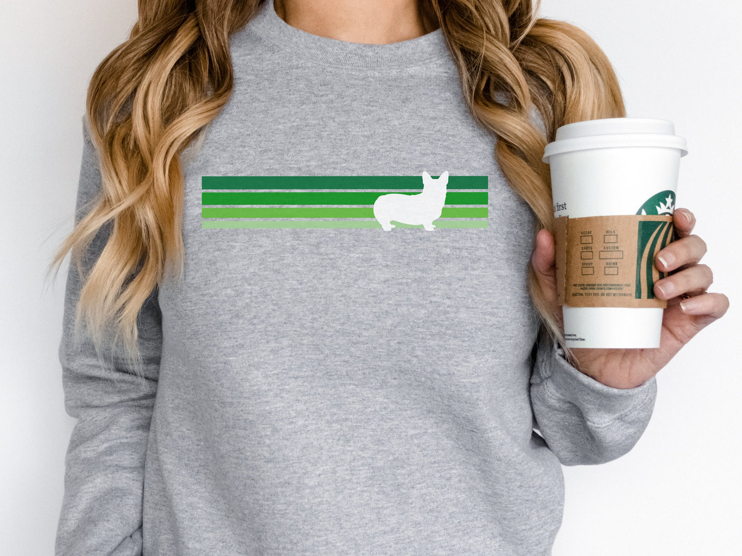 St Patricks Day Corgi Dog Mom Sweatshirt
