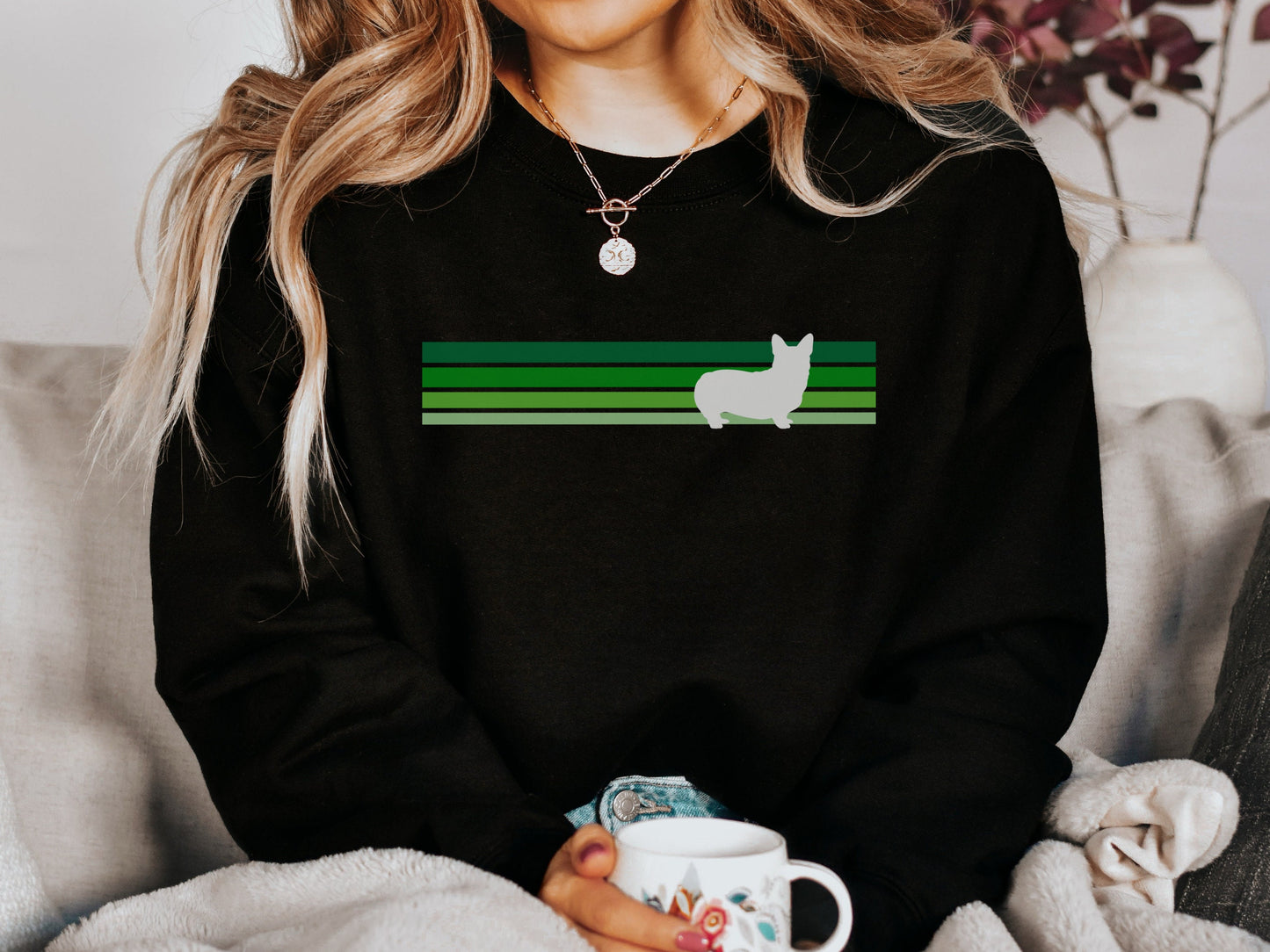St Patricks Day Corgi Dog Mom Sweatshirt