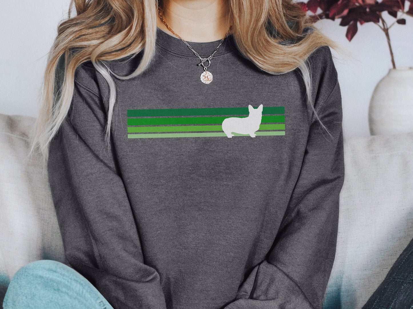 St Patricks Day Corgi Dog Mom Sweatshirt
