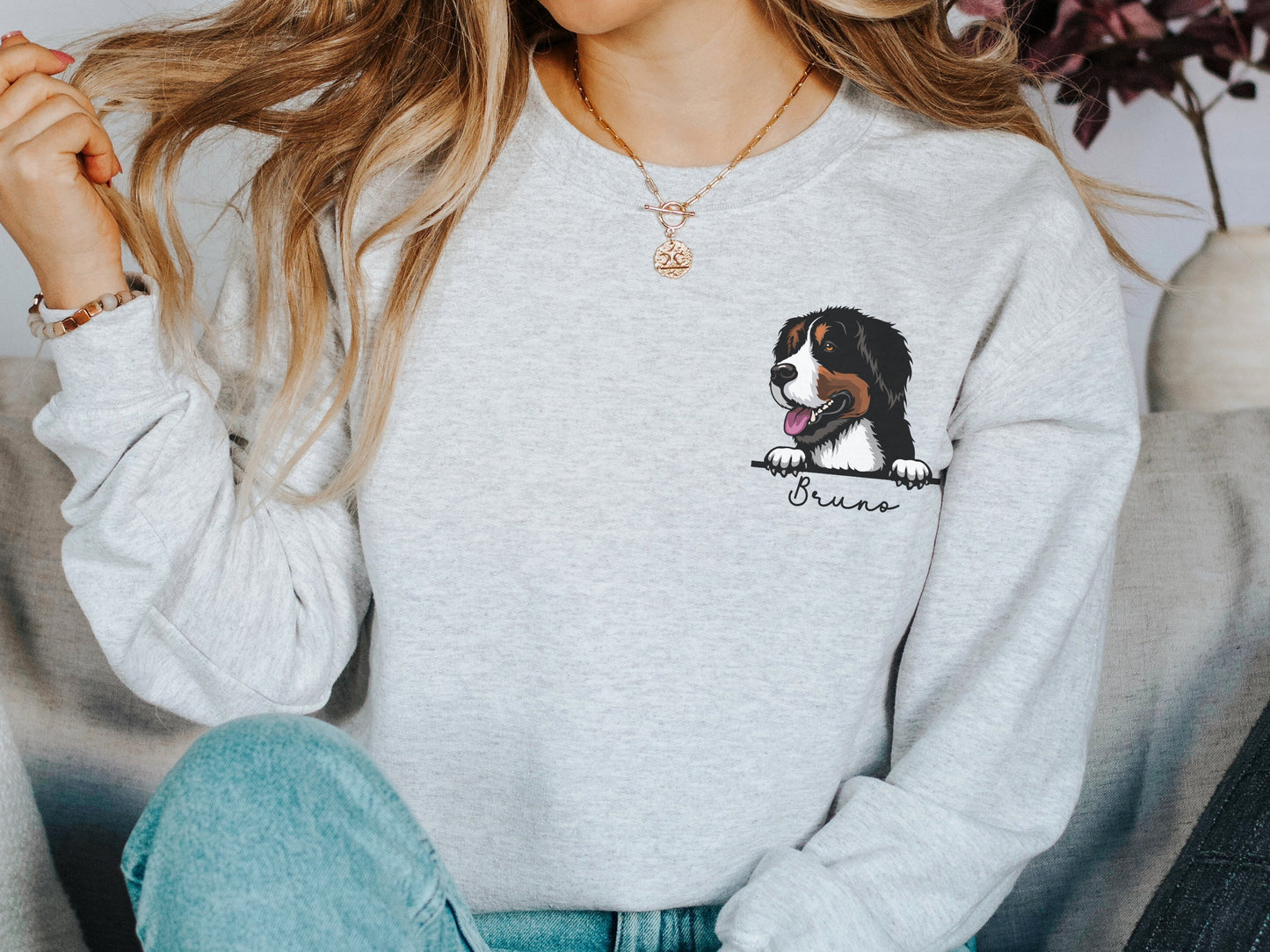 Personalized Bernese Mountain Dog Sweatshirt