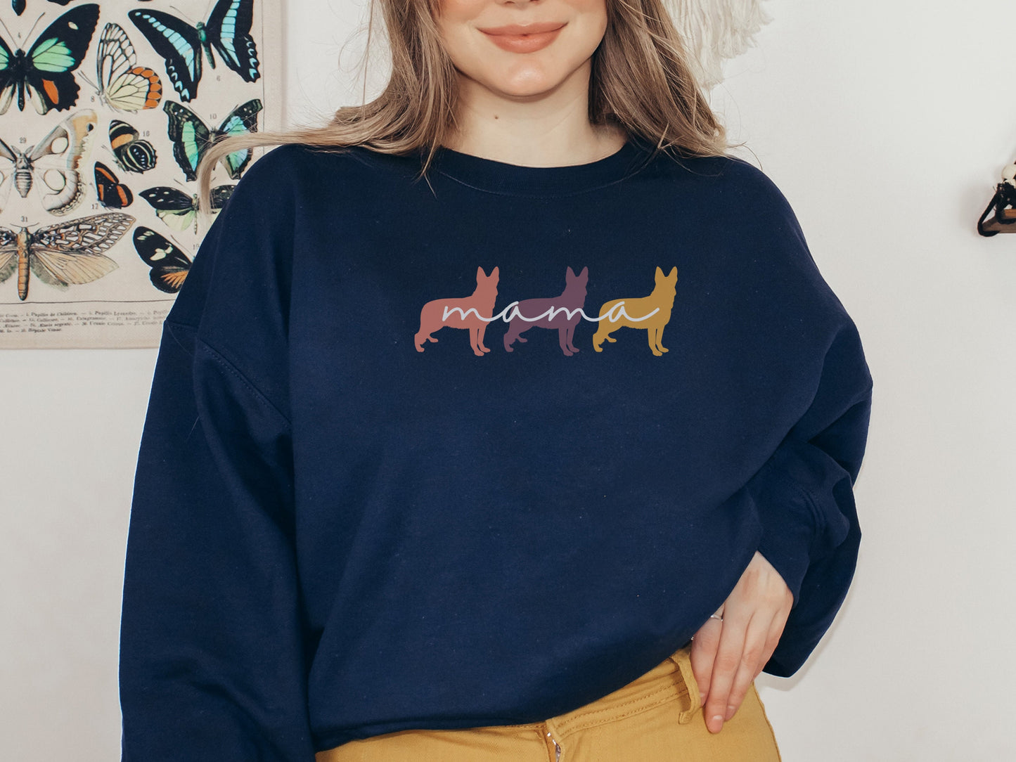 Cute German Shepherd Dog Mama Sweatshirt