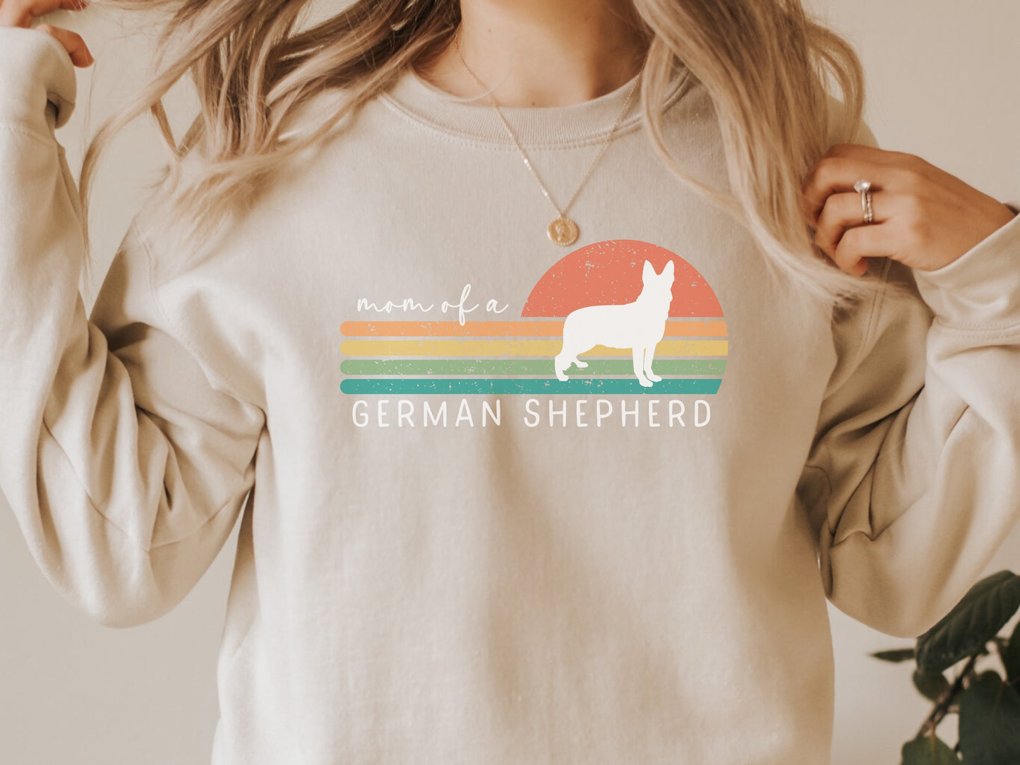 Retro German Shepherd Dog Mom Sweatshirt