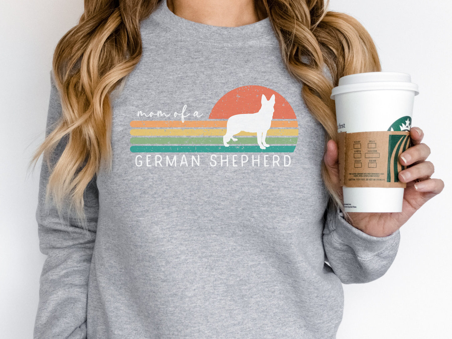 Retro German Shepherd Dog Mom Sweatshirt