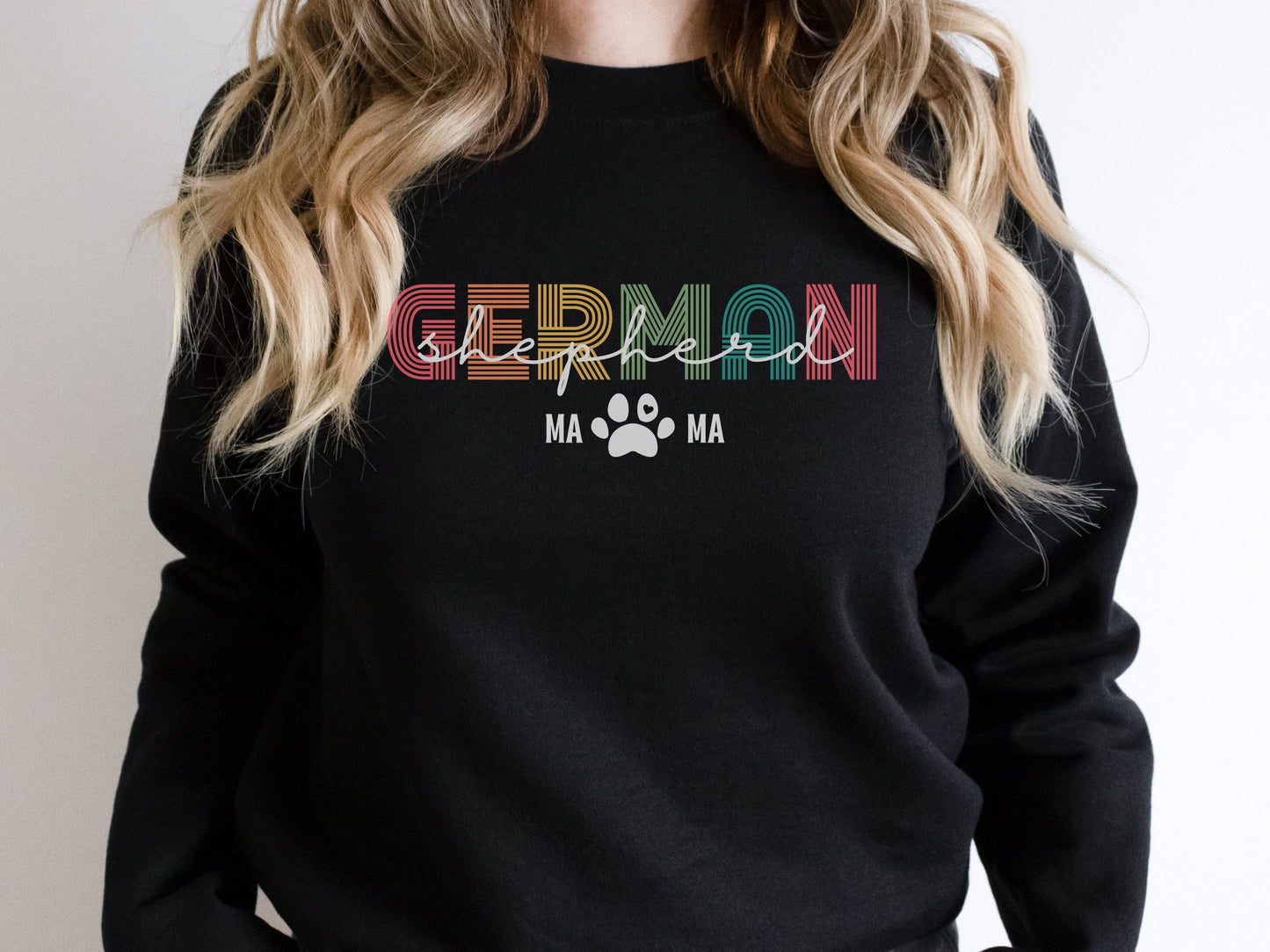 Retro German Shepherd Dog Mom Sweatshirt