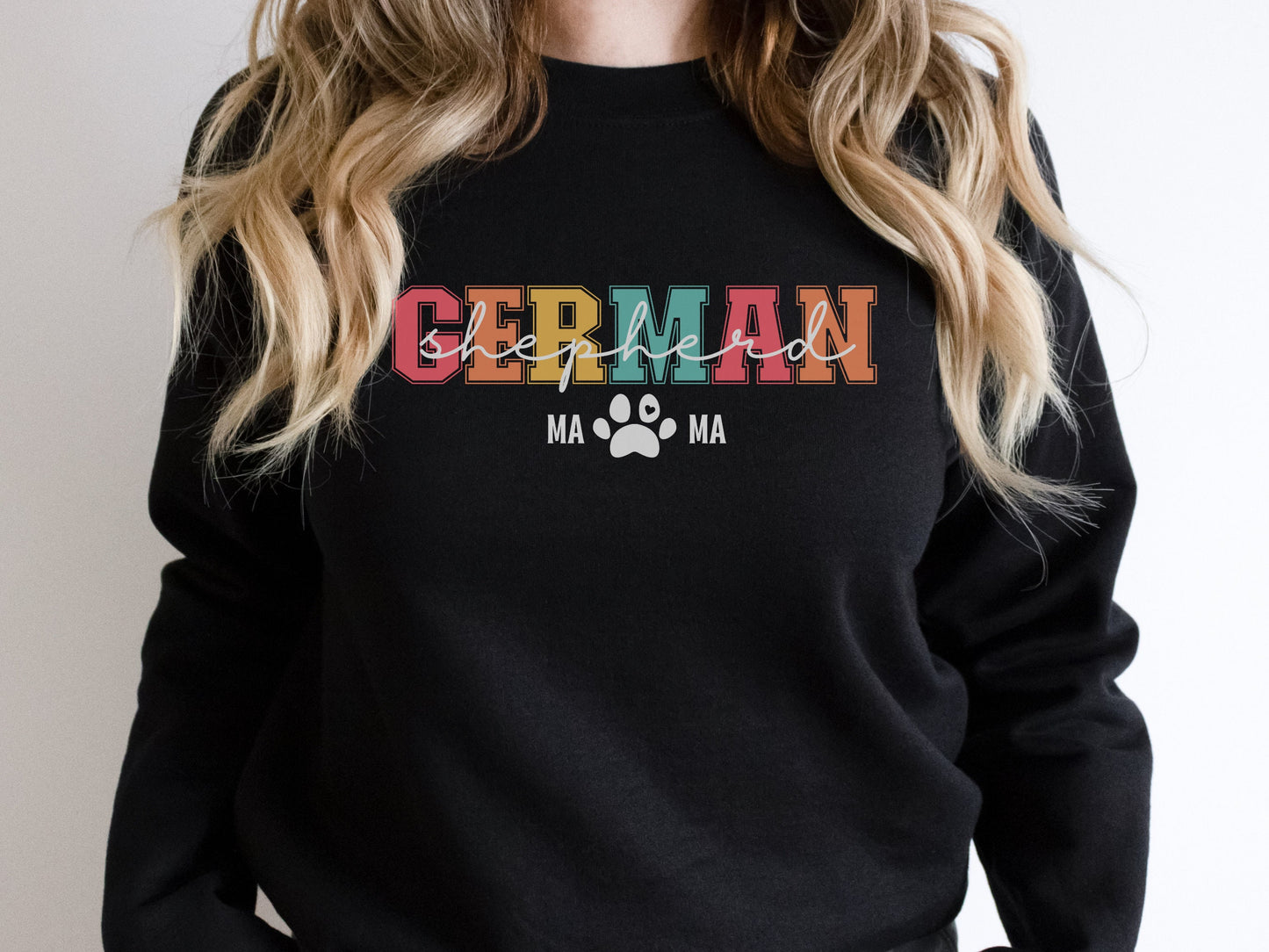 Retro German Shepherd Dog Mom Sweatshirt