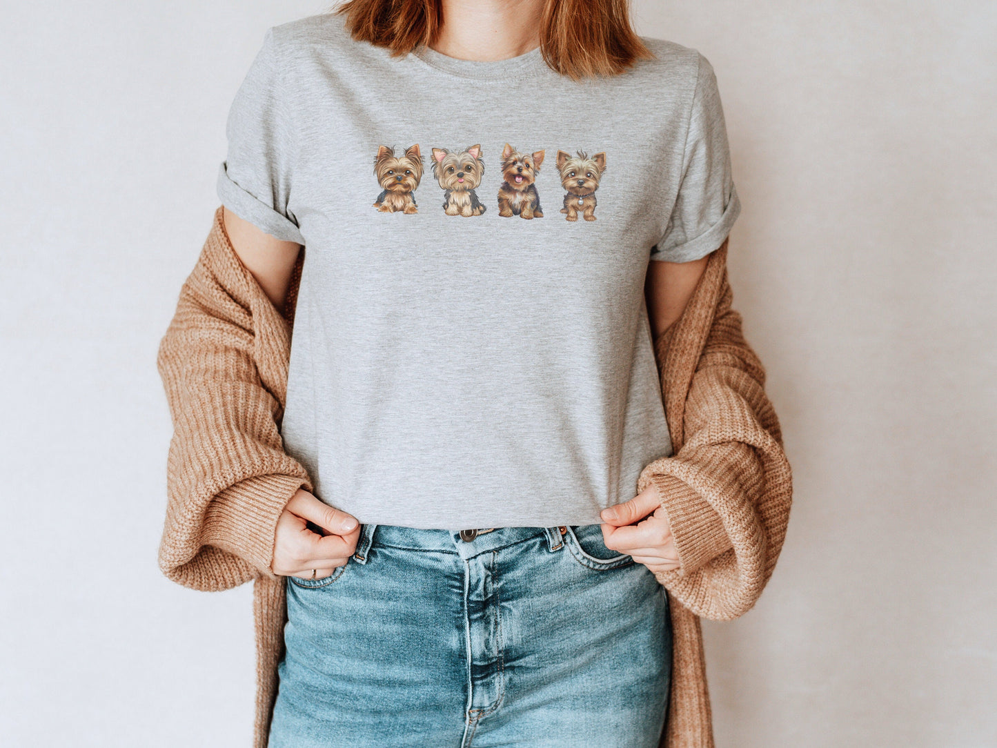 Cute Yorkie Dog Mom T-shirt