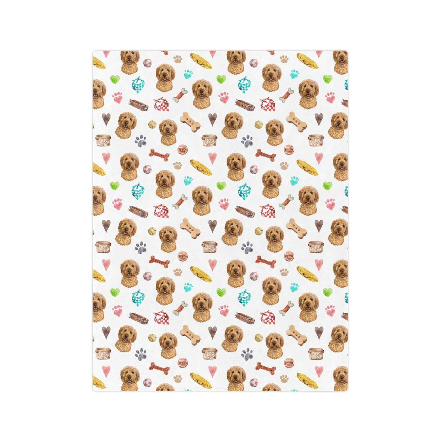 Goldendoodle Dog Minky Blanket