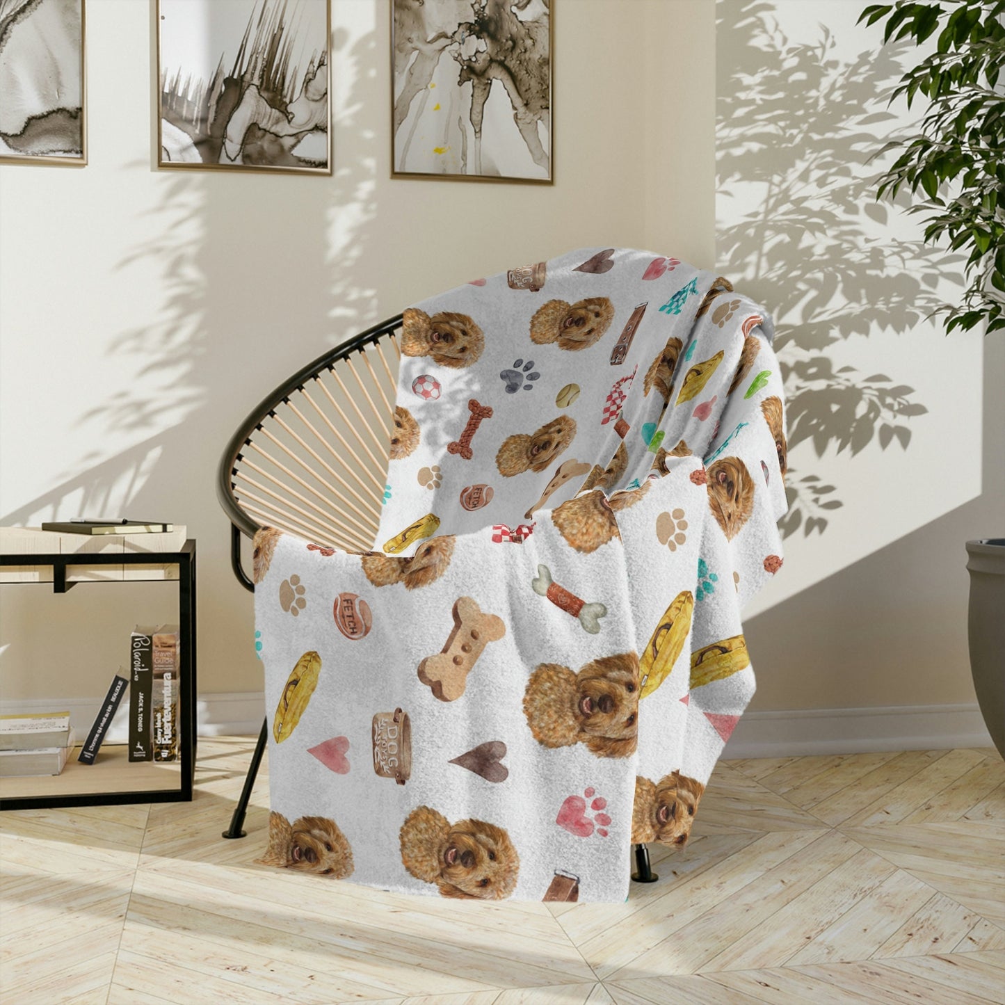 Goldendoodle Dog Minky Blanket