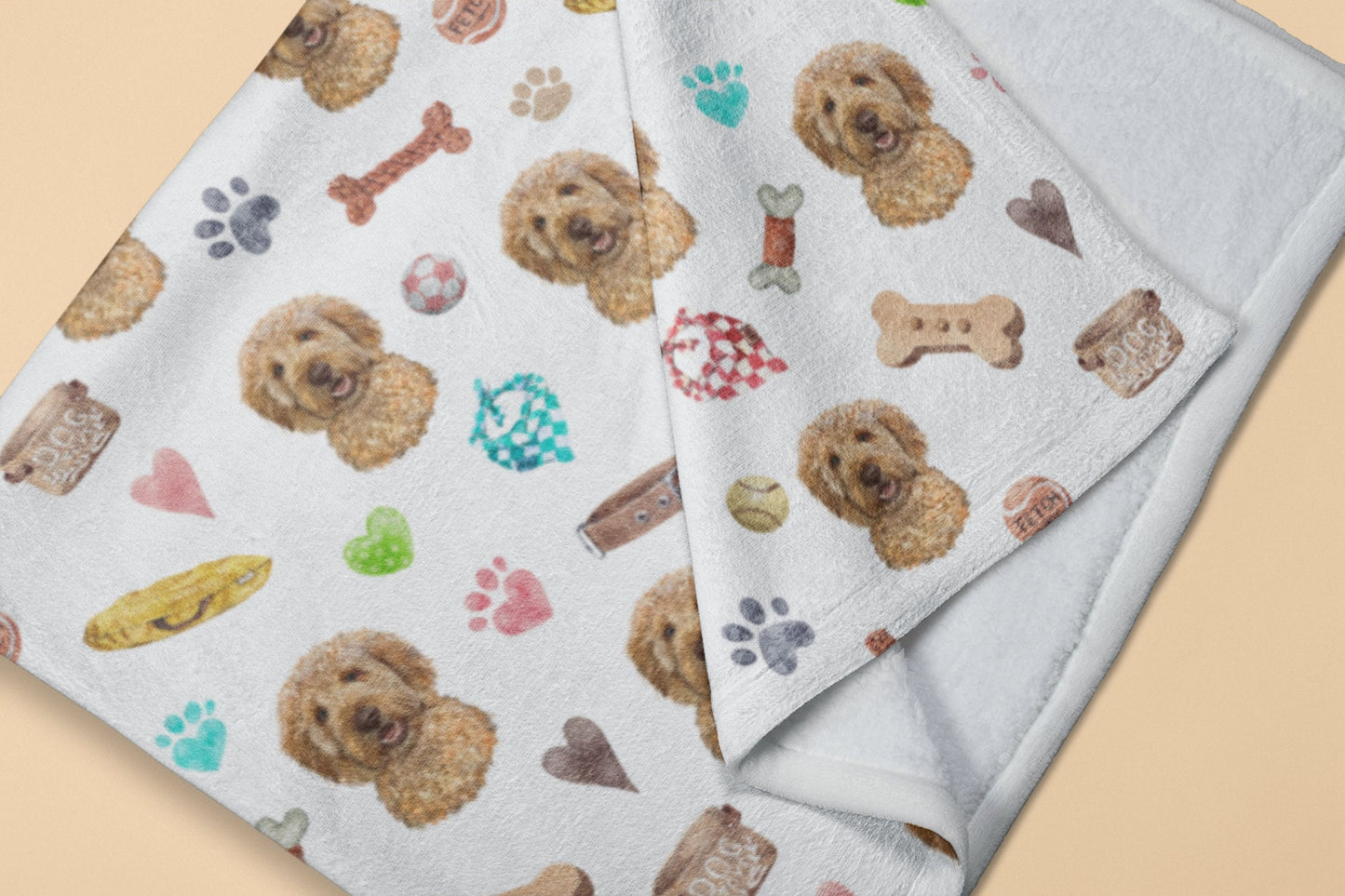 Goldendoodle Dog Minky Blanket