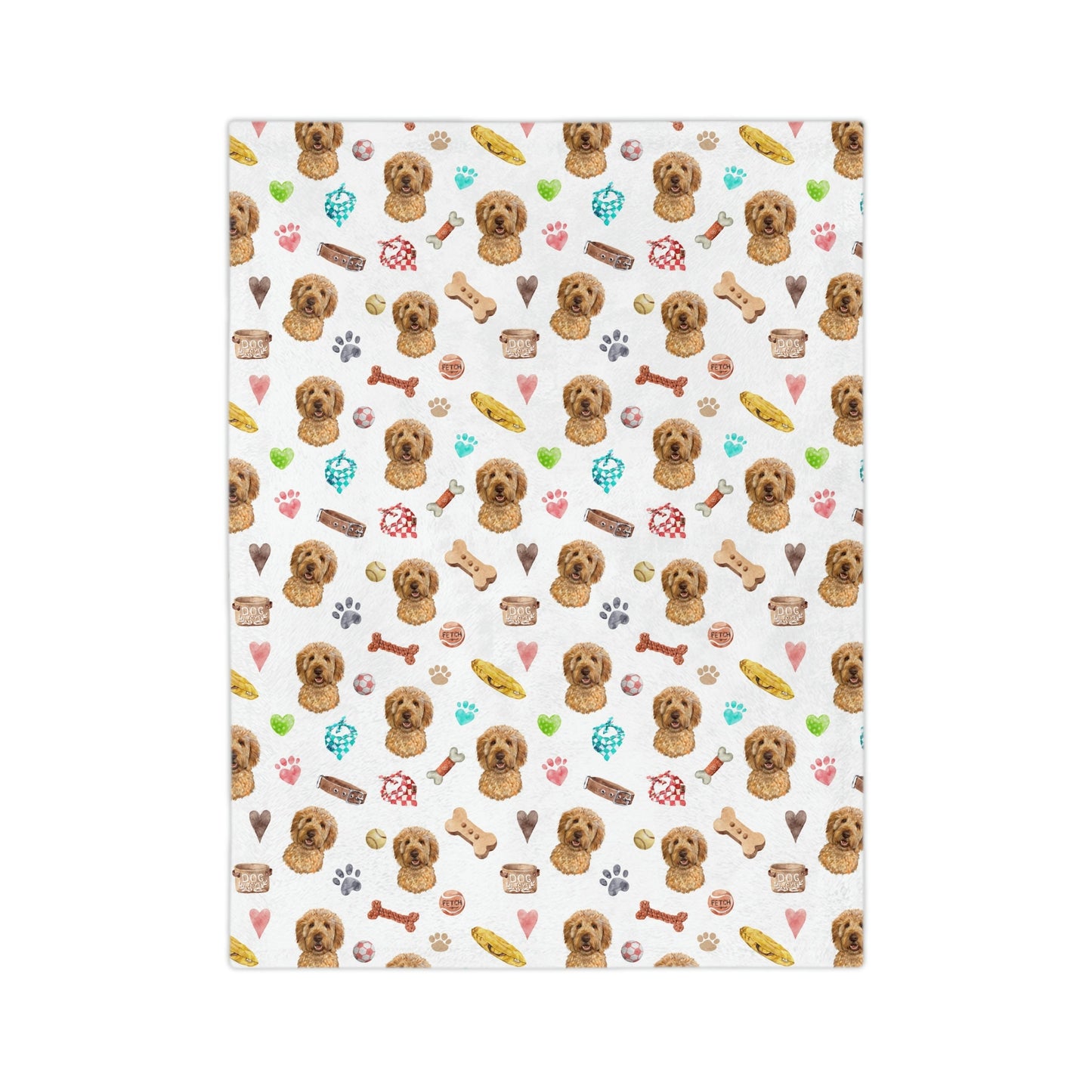 Goldendoodle Dog Minky Blanket