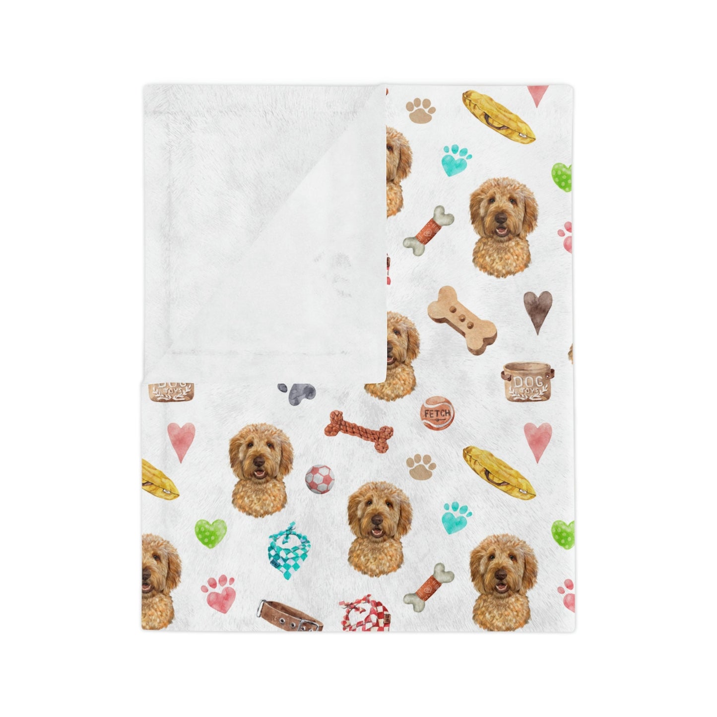 Goldendoodle Dog Minky Blanket