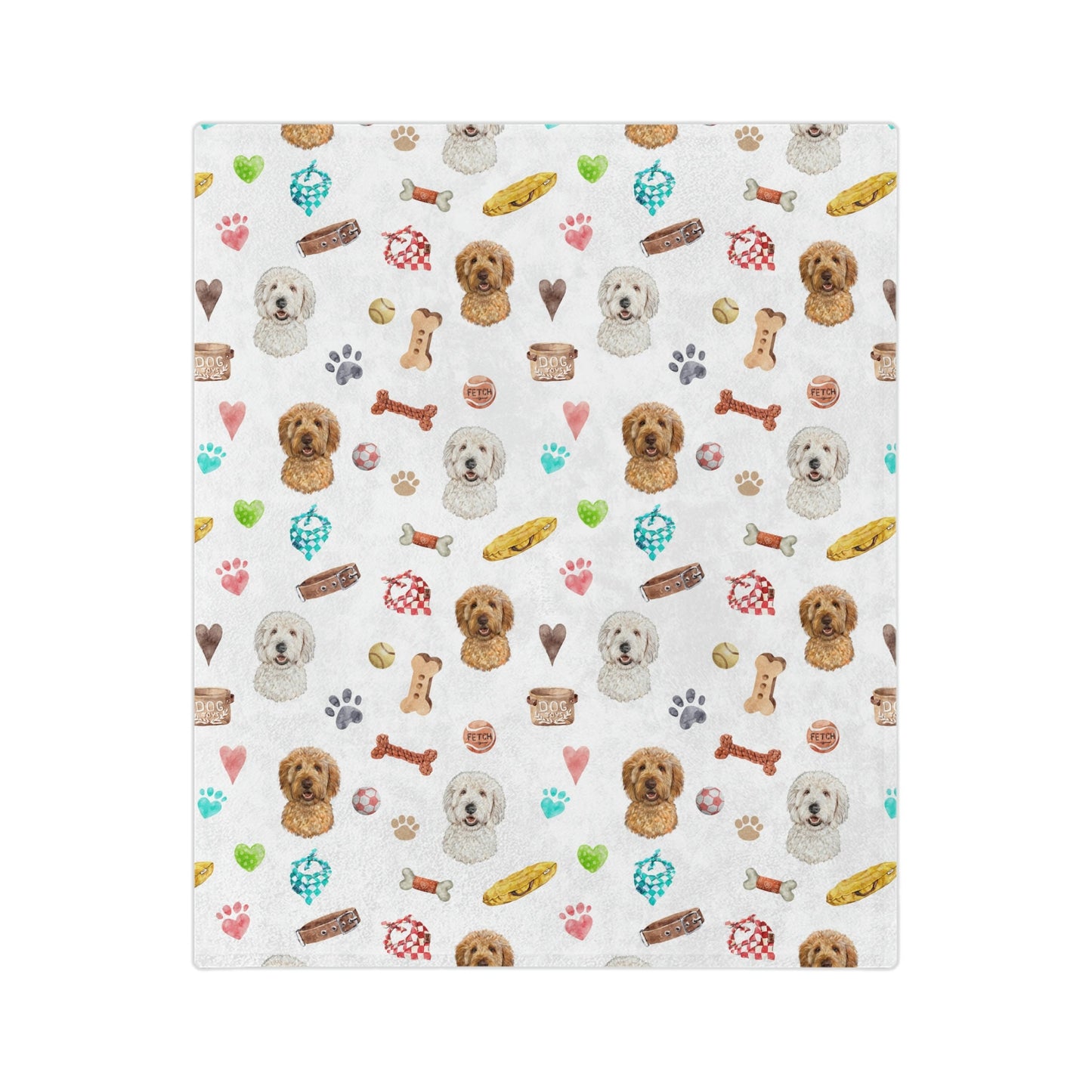 Goldendoodle MIX Dog Minky Blanket