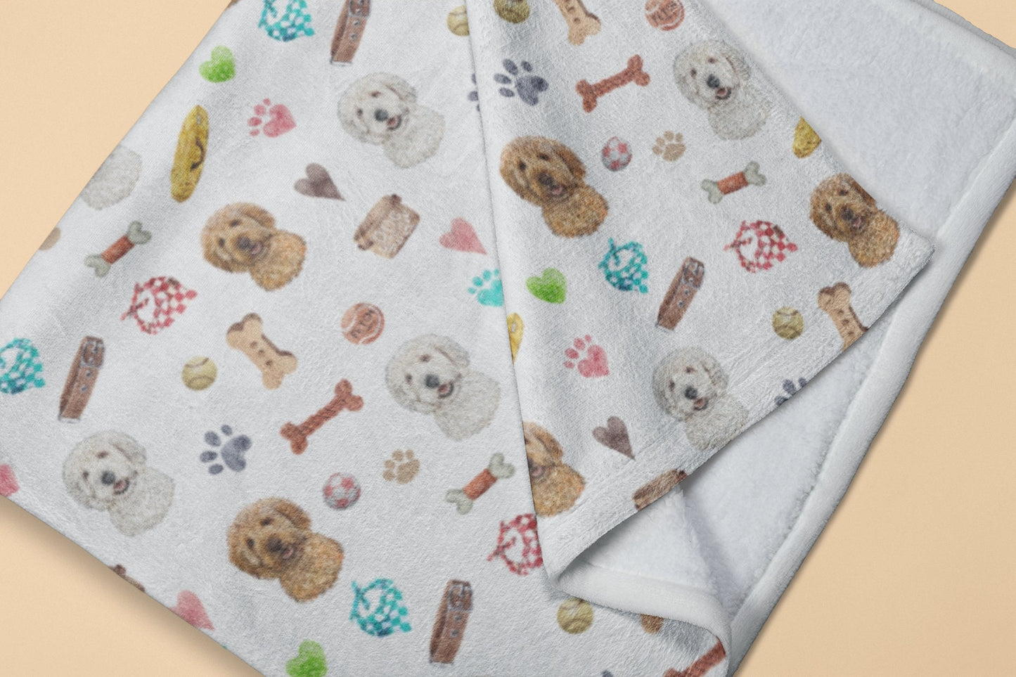 Goldendoodle MIX Dog Minky Blanket