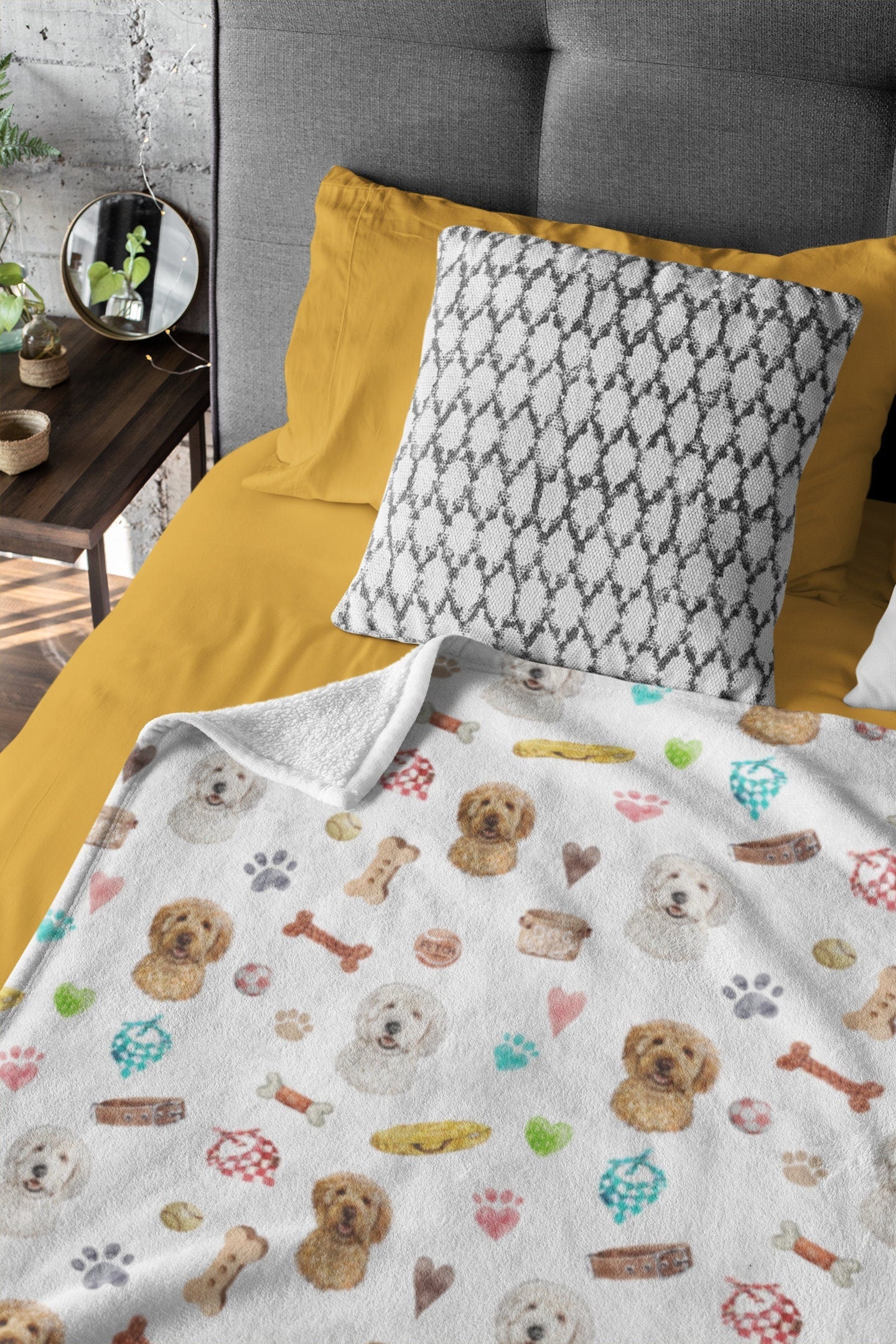 Goldendoodle MIX Dog Minky Blanket