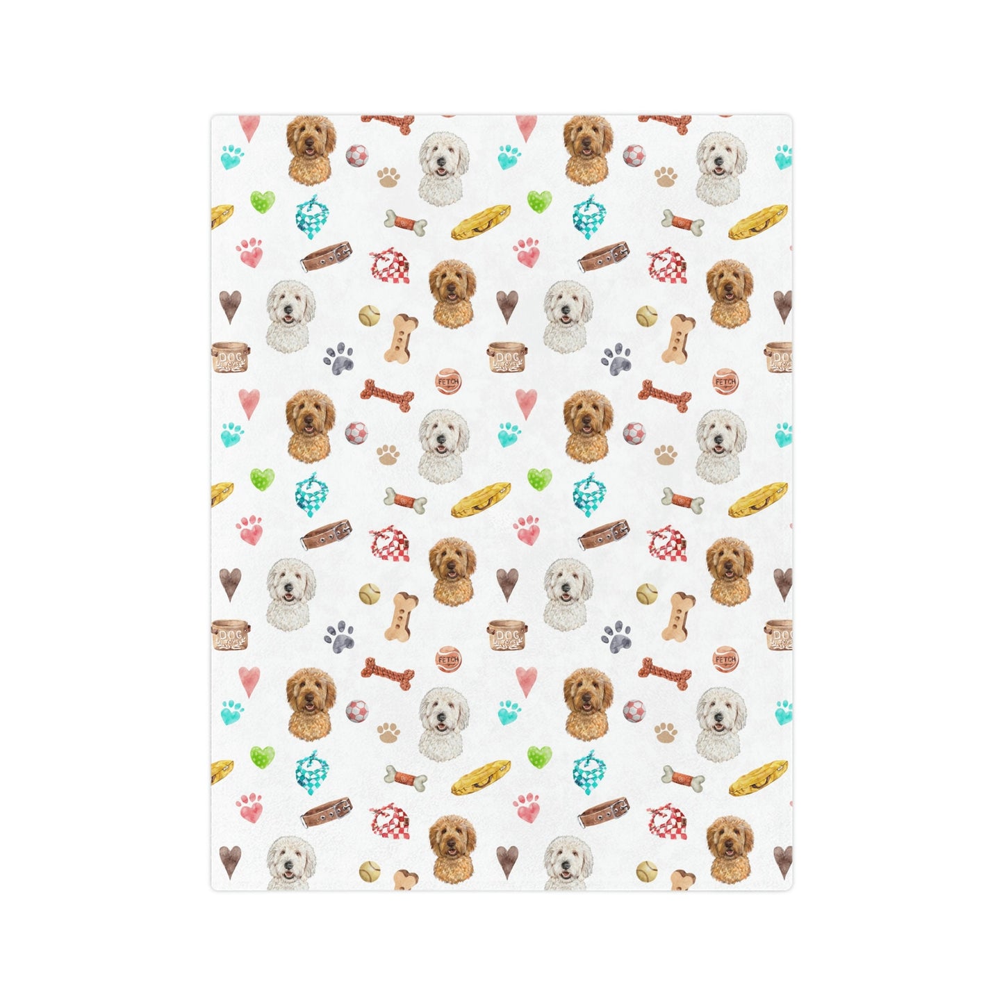 Goldendoodle MIX Dog Minky Blanket