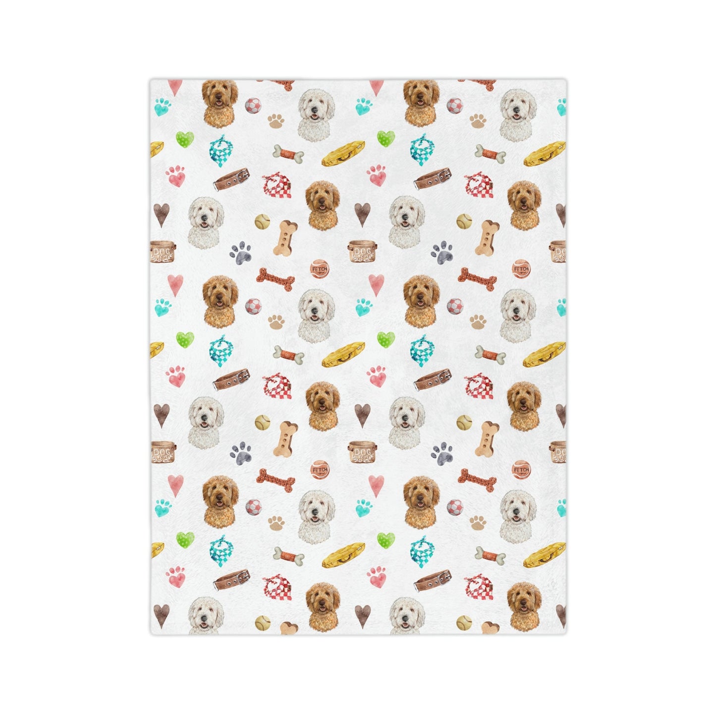 Goldendoodle MIX Dog Minky Blanket