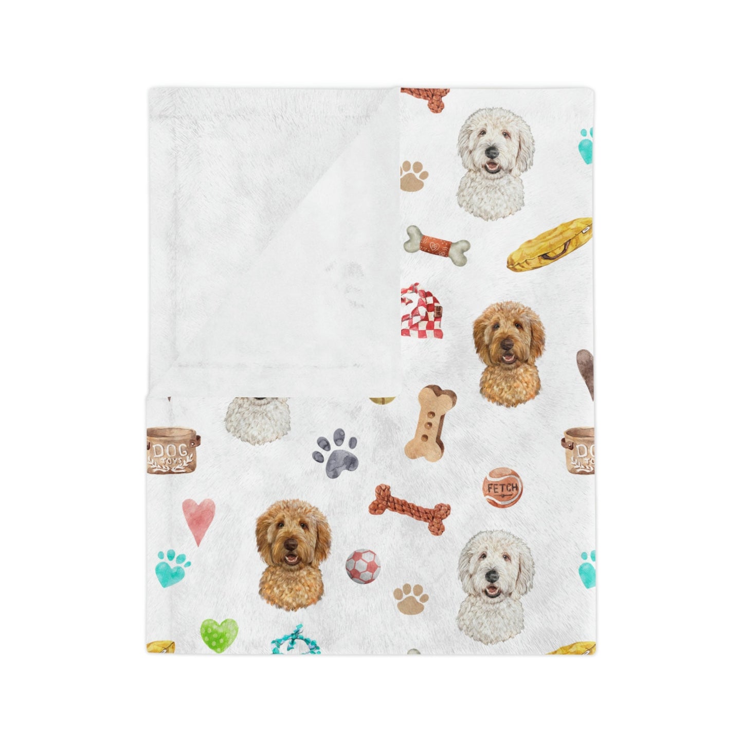 Goldendoodle MIX Dog Minky Blanket