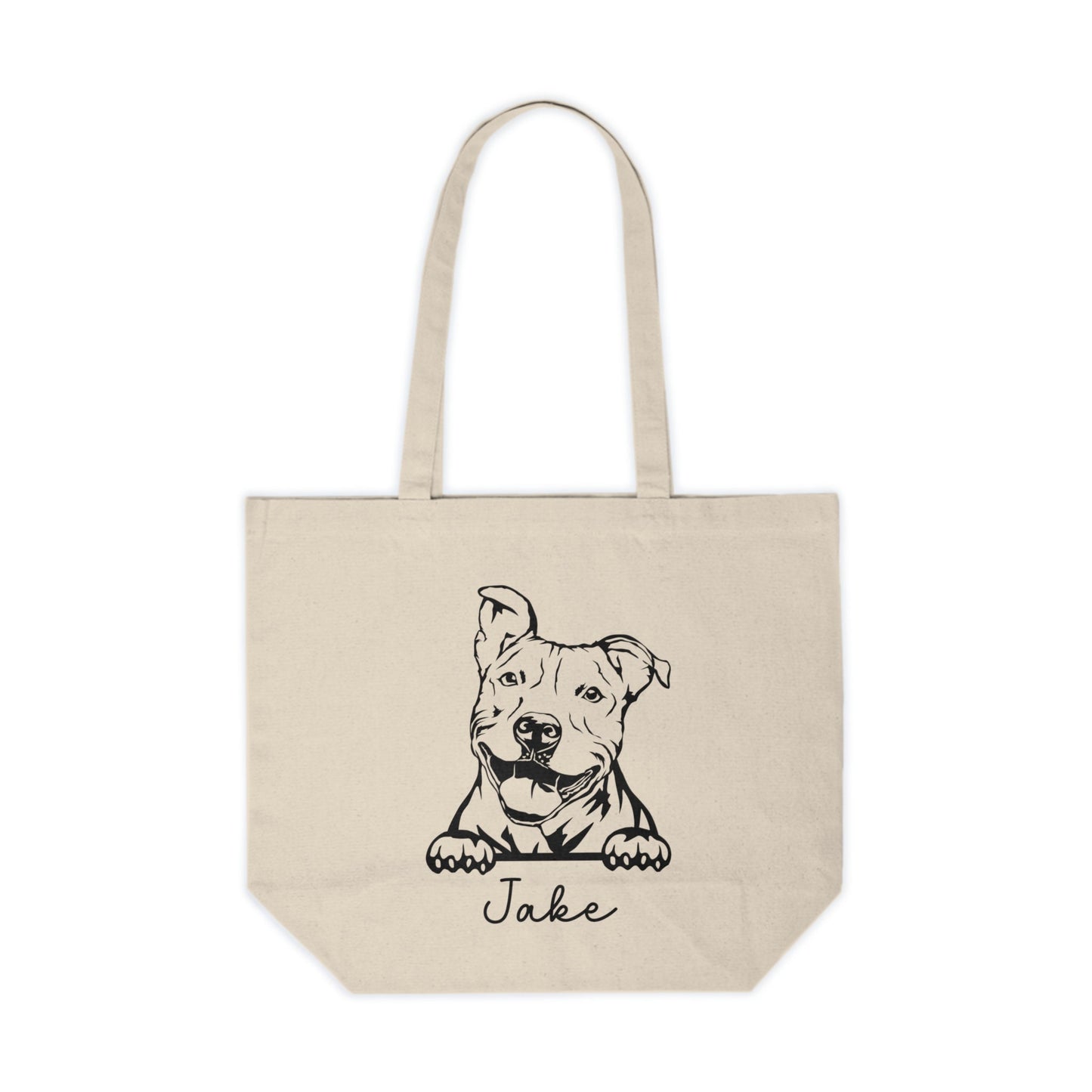 Personalized Pit Bull Canvas Tote