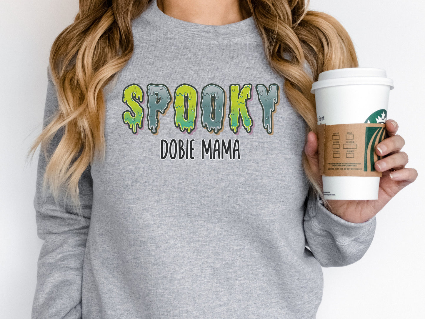 Spooky doberman dog mom sweatshirt