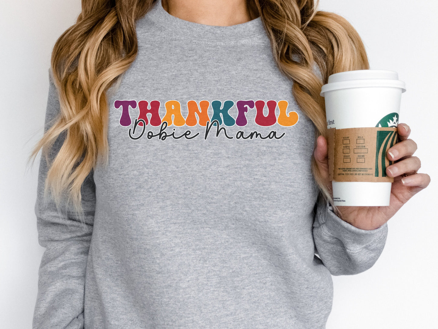 Thankful Doberman Dog Mom Sweatshirt