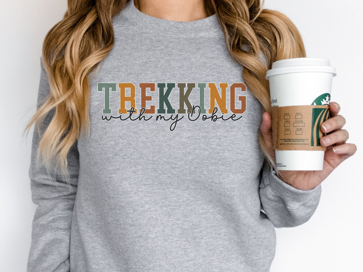 Hiking doberman dog mom sweatshirt