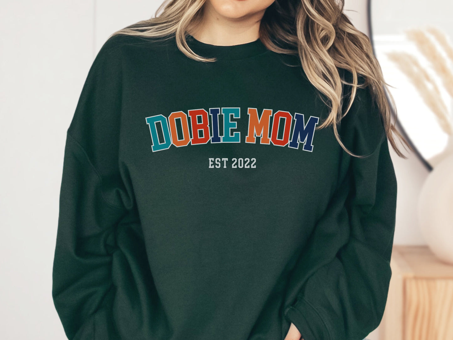 Personalized doberman dog mom sweatshirt
