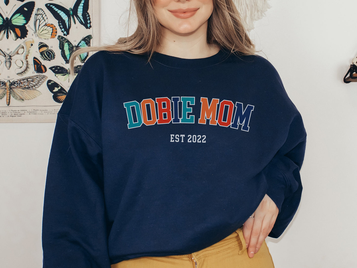 Personalized doberman dog mom sweatshirt