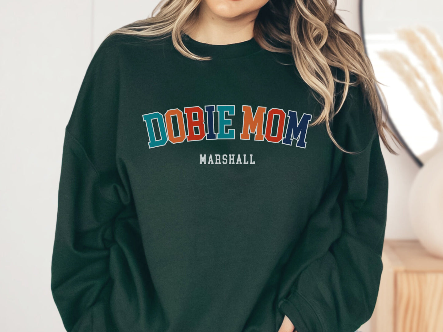 Personalized doberman dog mom sweatshirt