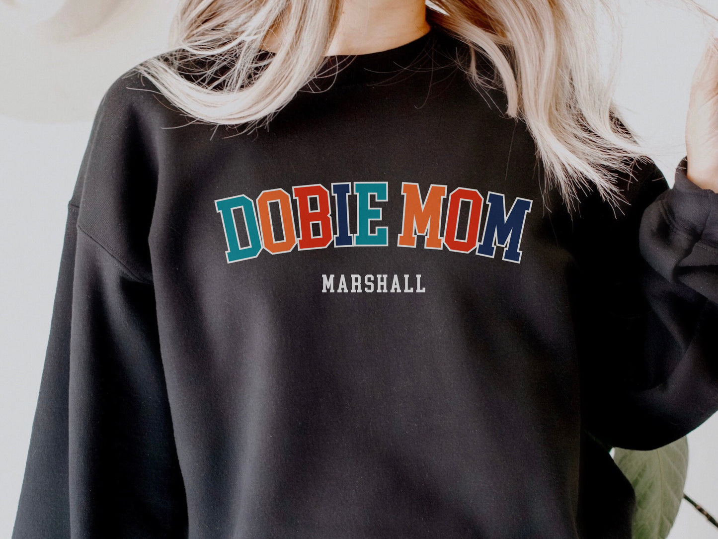 Personalized doberman dog mom sweatshirt