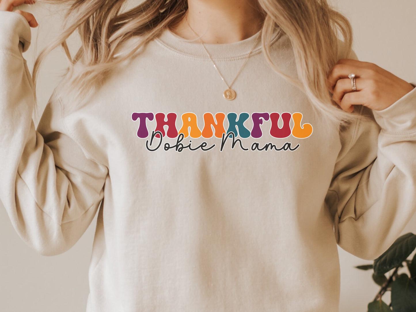 Thankful Doberman Dog Mom Sweatshirt