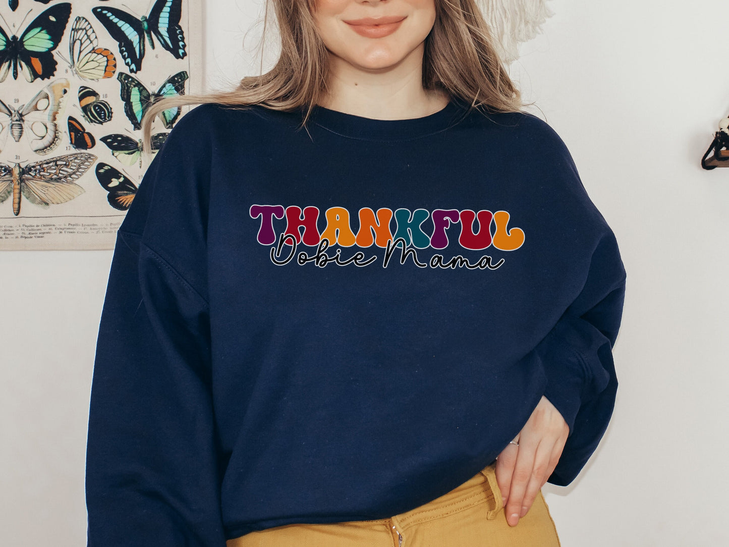 Thankful Doberman Dog Mom Sweatshirt