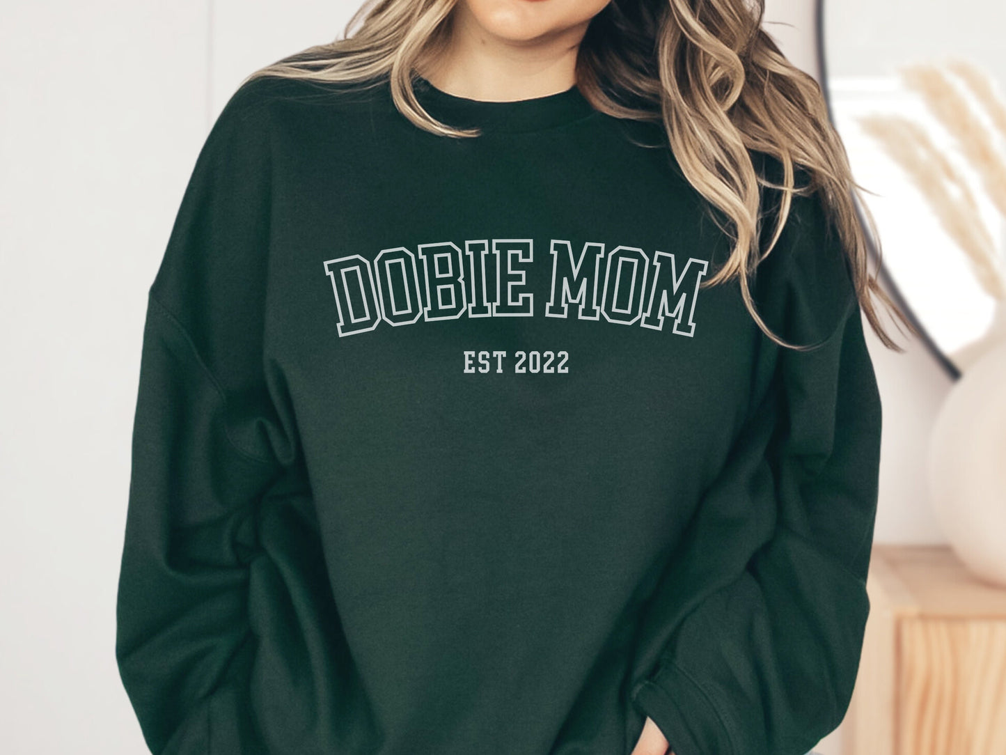 Personalized doberman dog mom sweatshirt
